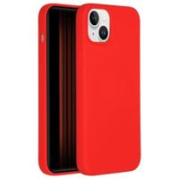 Accezz Liquid Silicone Backcover met MagSafe iPhone 15 Plus Telefoonhoesje Rood