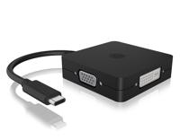 ICY BOX ICY BOX IB-DK1104-C, USB-C male > VGA + DVI + HDMI + Displ