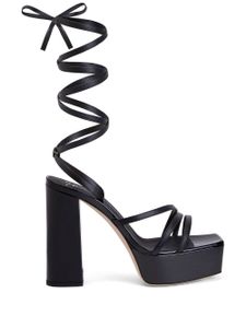 Giuseppe Zanotti sandales Flavienne 120 mm à effet métallisé - Noir