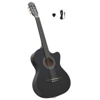 VidaXL Gitaar cutaway met equalizer 6 snaren western klassiek zwart