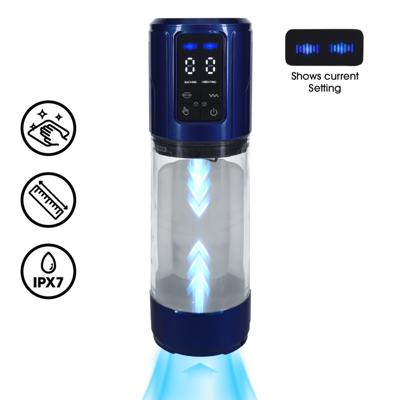 Pumped by Shots UltraLift - Automatische Waterdichte Masturbator Pomp - Metallic Blauw