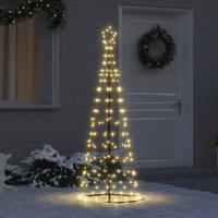 VidaXL Led kerstboom met 390 led met grondpennen warmwit 250 cm ijzer