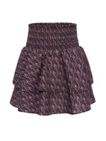 LOOXS 10sixteen winter smock skort meisjes - bordeaux rood/roze - camouflage