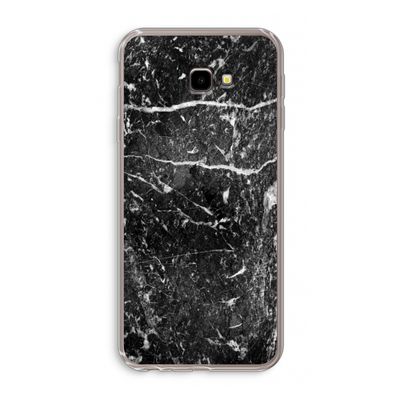 Zwart marmer: Samsung Galaxy J4 Plus Transparant Hoesje
