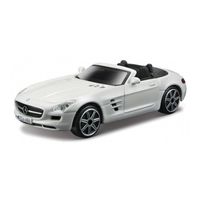 Speelgoedauto Mercedes-Benz SLS AMG wit 1:43/11 x 4 x 3 cm - Speelgoed auto's - thumbnail