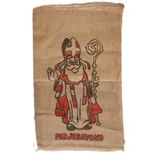 Jute cadeau zak - voor Sinterklaas - met print en tekst - 60 x 102 cm - Pakjesavond