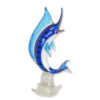 A MURANO STYLE GLASS FIGURINE OF A LARGE FISS