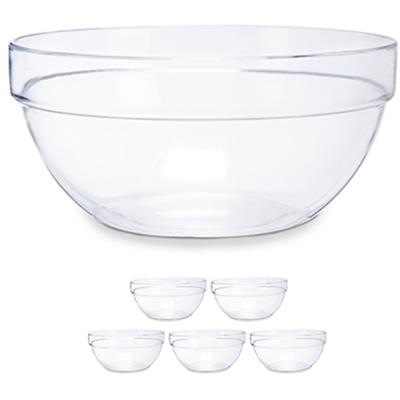 Vivalti Schaaltjes / kommetjes - 6x stuks - 10 x 4 cm - glas - salade / dessert / sauzen schalen