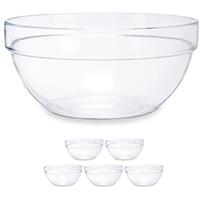Vivalti Schaaltjes / kommetjes - 6x stuks - 10 x 4 cm - glas - salade / dessert / sauzen schalen