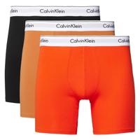 Calvin Klein Boxershorts long 3-pack oranje-zwart