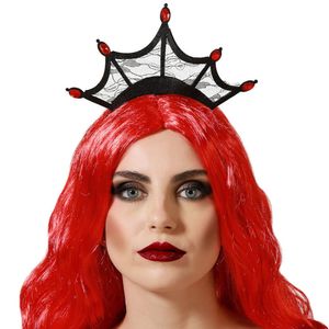 Halloween thema diadeem kroontje - one size - zwart - meisjes/dames   -