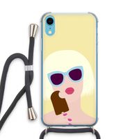Ice cream: iPhone XR Transparant Hoesje met koord