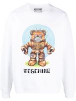 Moschino sweat en coton biologique à logo - Blanc - thumbnail