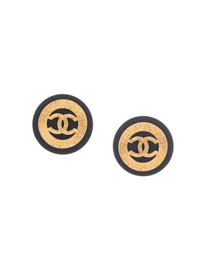 CHANEL Pre-Owned boucles d'oreilles à logo CC - Noir