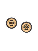 CHANEL Pre-Owned boucles d'oreilles à logo CC - Noir - thumbnail