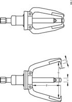 Gedore 1748173 Poelietrekker Aantal haken: 3