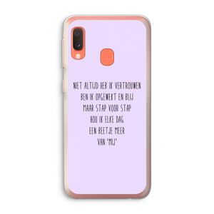 Zelfvertrouwen: Samsung Galaxy A20e Transparant Hoesje