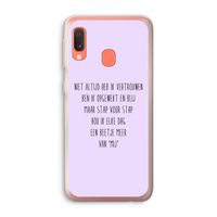 Zelfvertrouwen: Samsung Galaxy A20e Transparant Hoesje Zelfvertrouwen: Samsung Galaxy A20e Transparant Hoesje