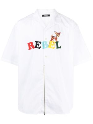 Undercover chemise Rebel en coton à manches courtes - Blanc