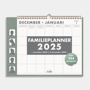 Omslag Familieplanner 2025 Groen