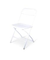 Klapstoel kunststof Cannes wit frame - witte zitting Klapstoel kunststof Cannes wit frame - witte zitting