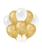 Decoratie ballonnen goud/wit - 65