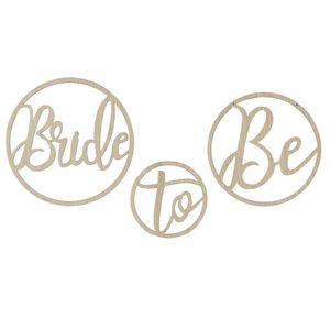 Houten Decoratie Ringen Bride To Be