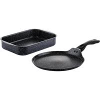 Westinghouse Set - Braadslede 35cm + Pannenkoekenpan 28cm - Black Marble - thumbnail