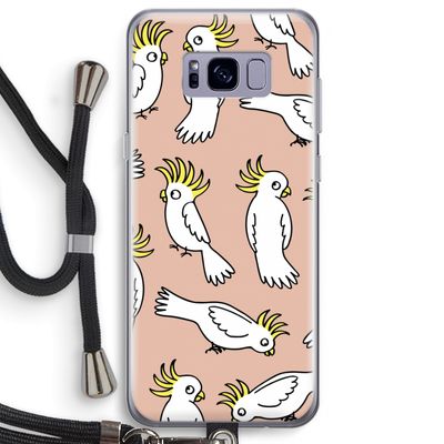 Papegaai: Samsung Galaxy S8 Plus Transparant Hoesje met koord