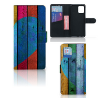 OPPO Find X3 Pro Book Style Case Wood Heart - Cadeau voor je Vriend - thumbnail