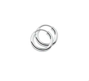 Oorringen Ronde Buis zilver 2.5 mm x 15 mm
