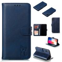 Lederen beschermhoes voor iPhone X & XS (blauw)