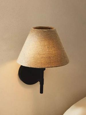 “VintageLoom Wabi-Sabi Wandlamp” - Retro Stoffen Wandlamp
