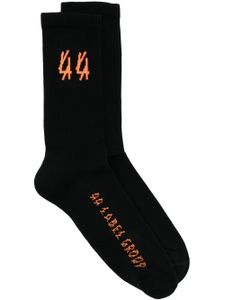 44 LABEL GROUP chaussettes à logo en intarsia - Noir