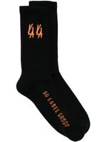 44 LABEL GROUP chaussettes à logo en intarsia - Noir - thumbnail