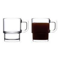 Pasabahce Koffie/thee glazen Cameron - set 2x stuks - transparant glas - 320 ml