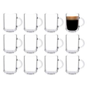 Pasabahce Koffie/thee glazen Darjeeling - set 12x stuks - transparant glas - 330 ml