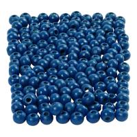 Creativ Company Houten kralen blauw, 150st.