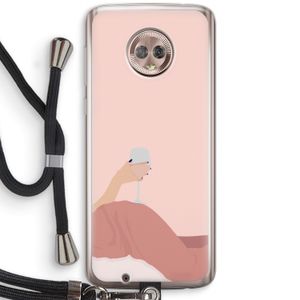 Wine: Motorola Moto G6 Transparant Hoesje met koord