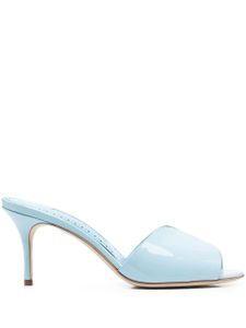 Manolo Blahnik mules en cuir 80 mm - Bleu