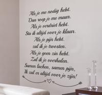 Muursticker tekst woonkamer vriendschap - thumbnail