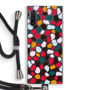 Colored Giraffe: Samsung Galaxy Note 10 Plus Transparant Hoesje met koord