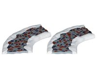 2pc stone road curved - Lemax