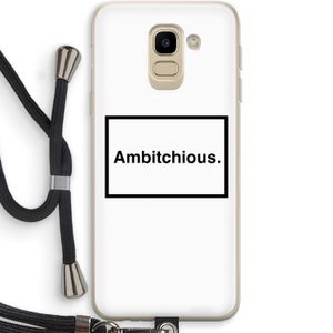 Ambitchious: Samsung Galaxy J6 (2018) Transparant Hoesje met koord