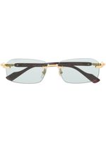 Gucci Eyewear lunettes de soleil GG1221S à monture rectangulaire - Or - thumbnail