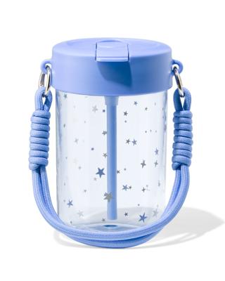 HEMA Drinkfles Met Bandje 450ml Sterren Blauw (blauw)