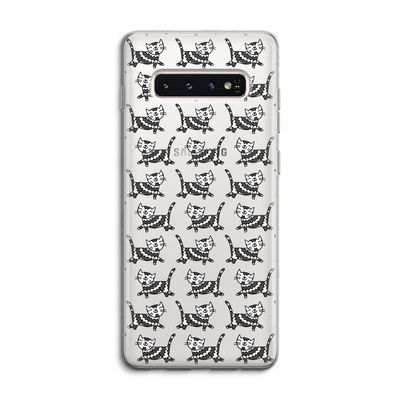 Zwarte poes: Samsung Galaxy S10 4G Transparant Hoesje