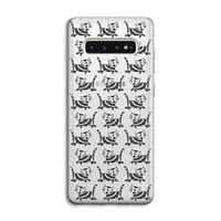 Zwarte poes: Samsung Galaxy S10 4G Transparant Hoesje