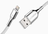 Cygnett Armoured Lightning to USB gevlochten oplaadkabel wit 2 meter - thumbnail