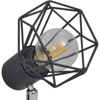 The Living Store Spotlight Industrial - 2x4W LED-lampen - zwart metaal - 25.5 cm buisframe - 640 lm